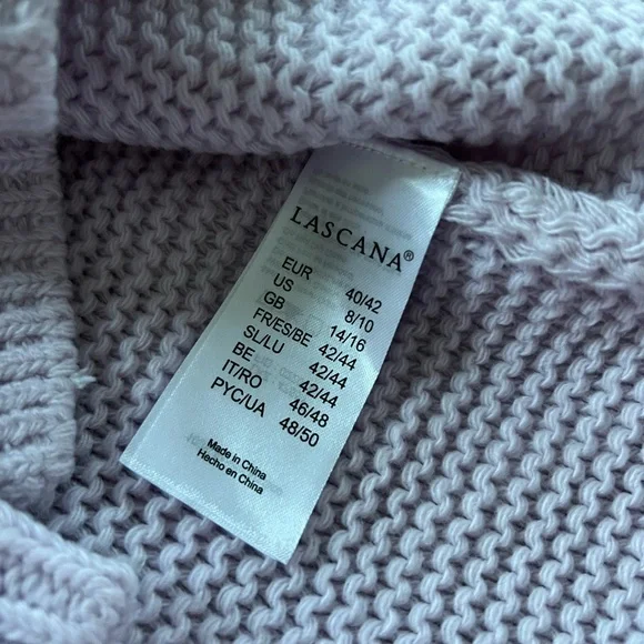 Lascana purple lavender sweater balloon sleeves knit medium - Picture 4 of 4